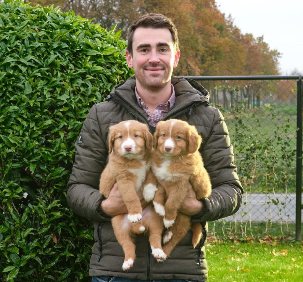 Jens met zijn Tollers