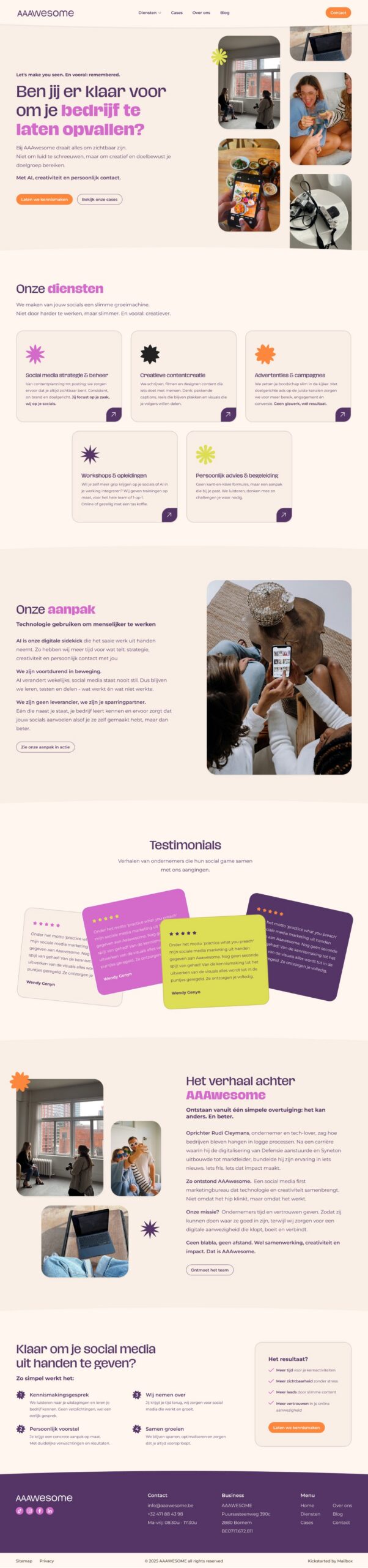 De website van AAAwesome