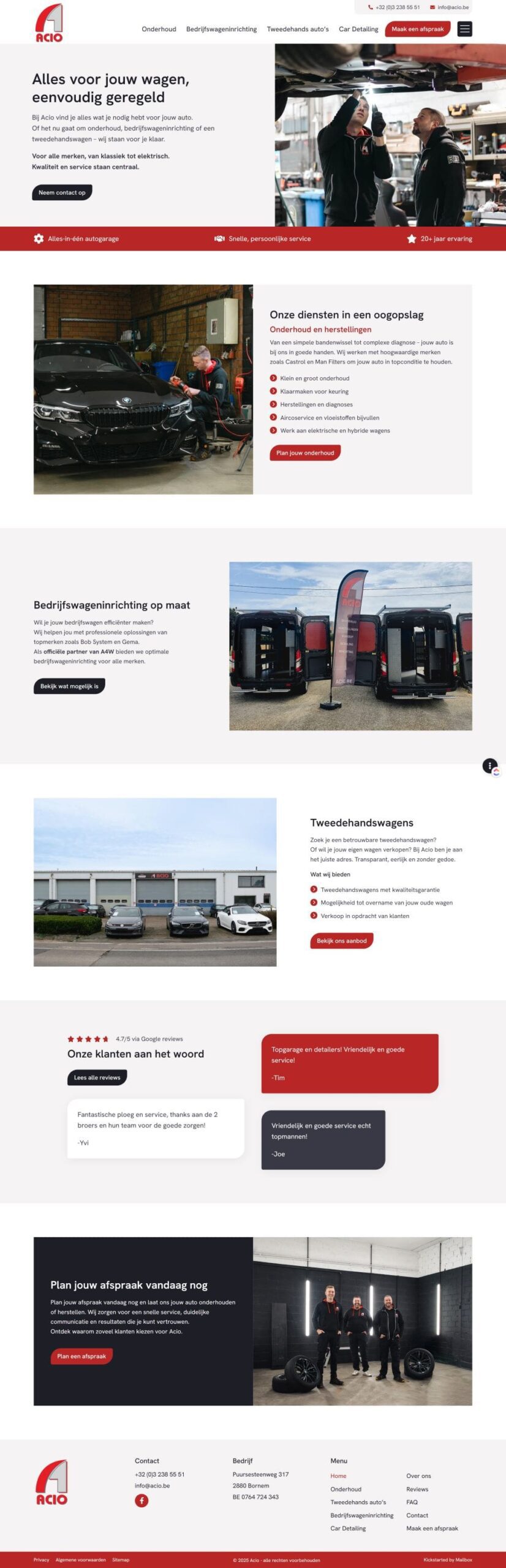 De website van Acio