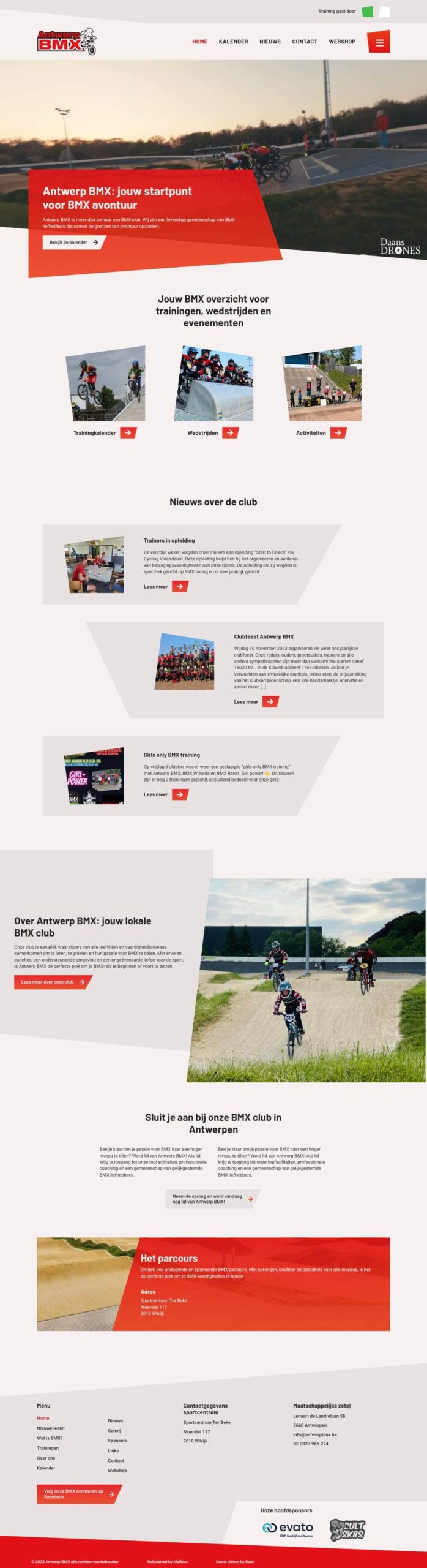 De website van Antwerp BMX