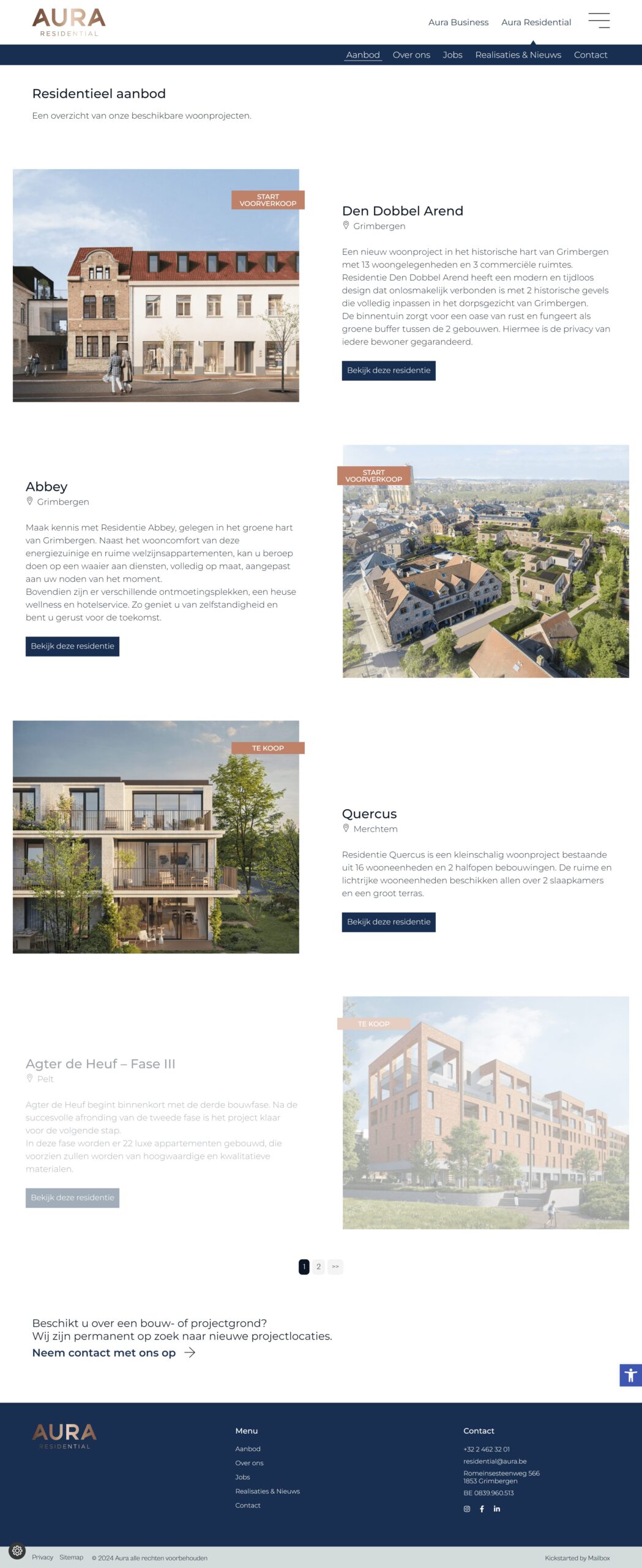 De website van Aura
