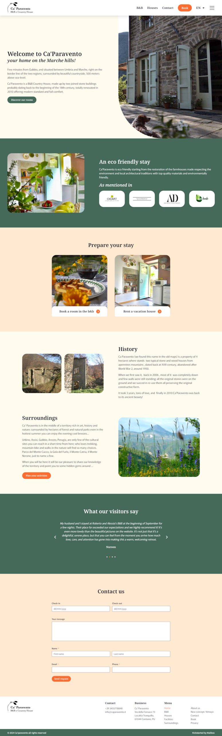 De website van Caparavento