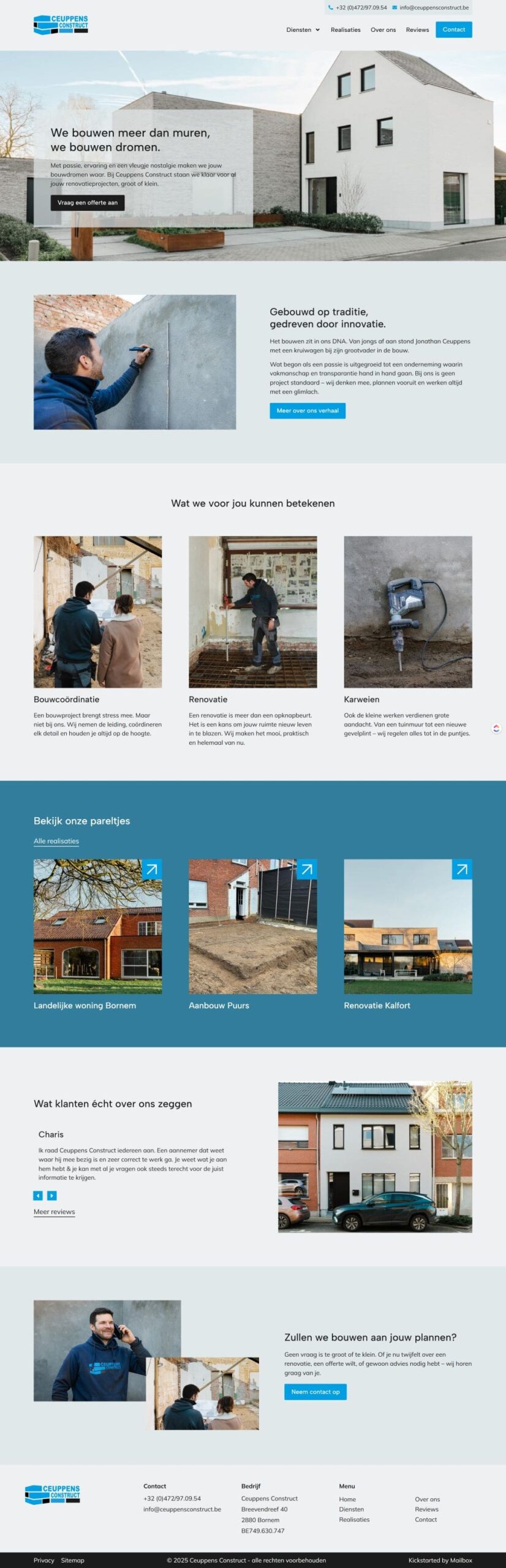 De website van Ceuppens Construct