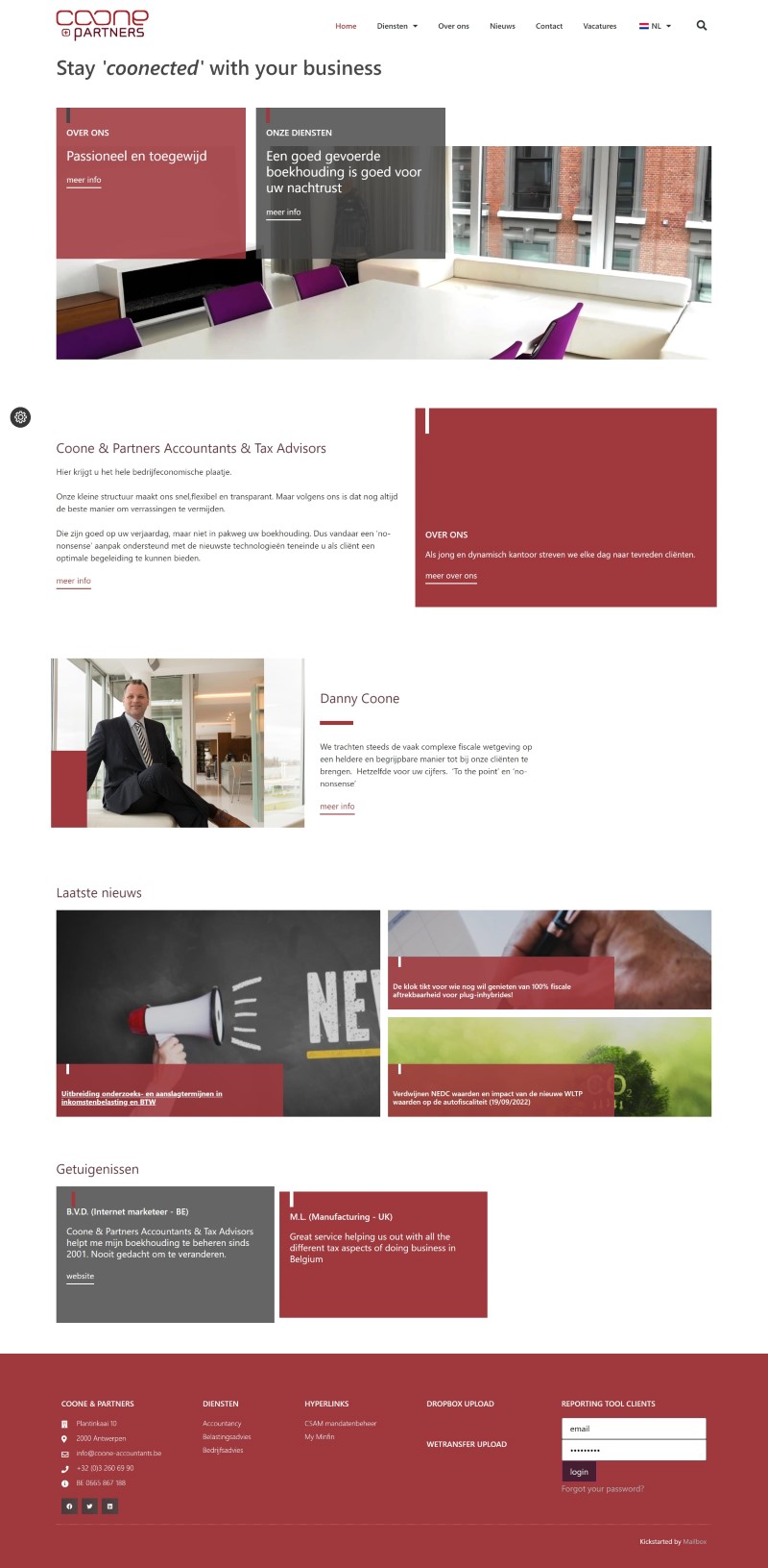 De website van Coone & Partners