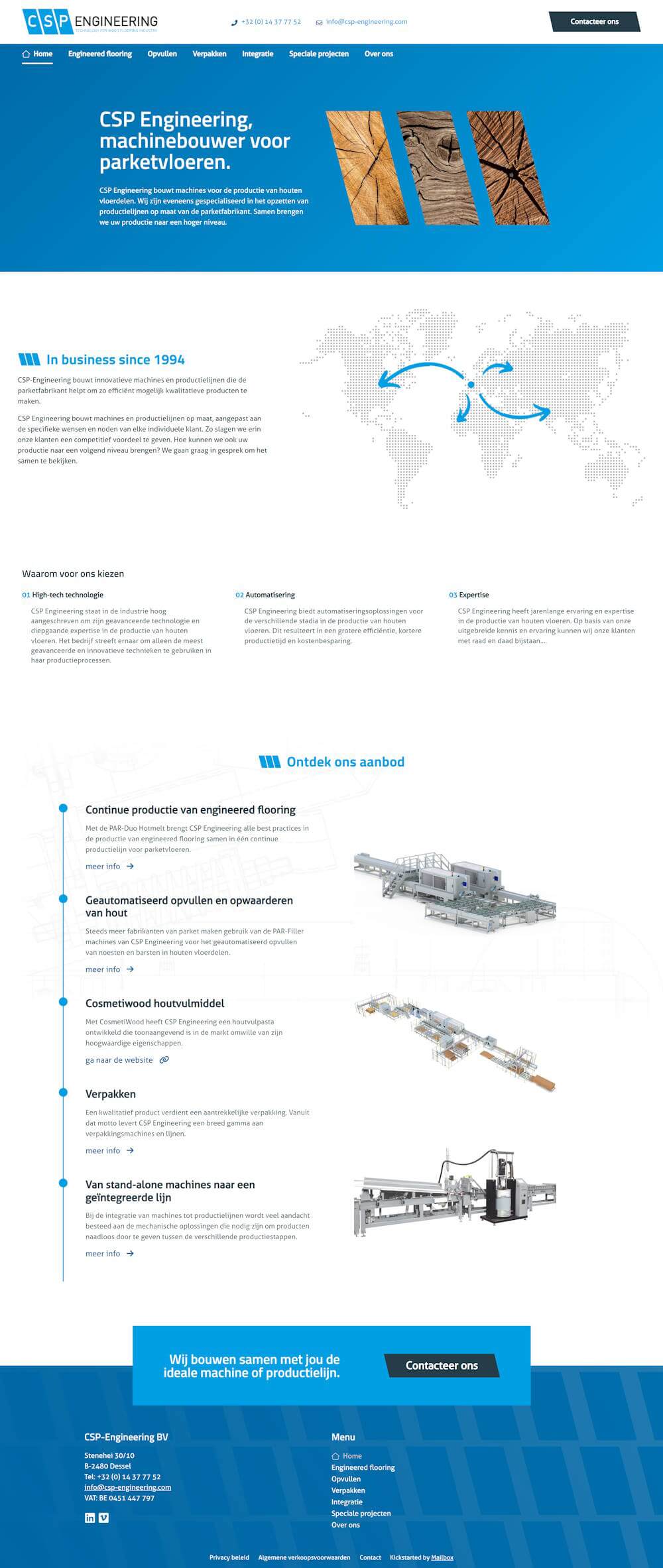 De website van CSP Engineering