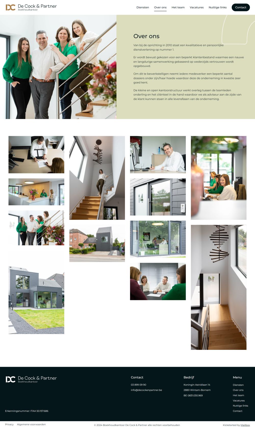 De website van De Cock & Partner