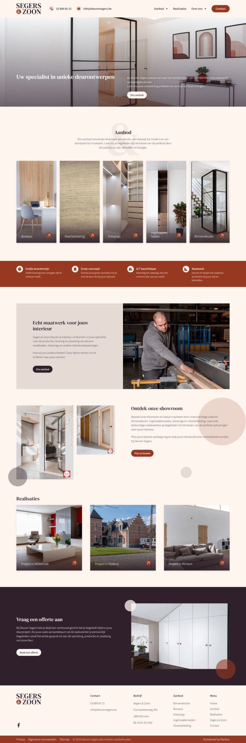 De website van Deuren Segers