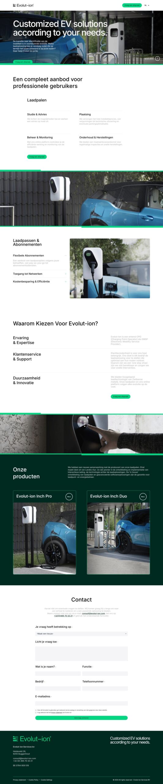 De website van Evolut-ion
