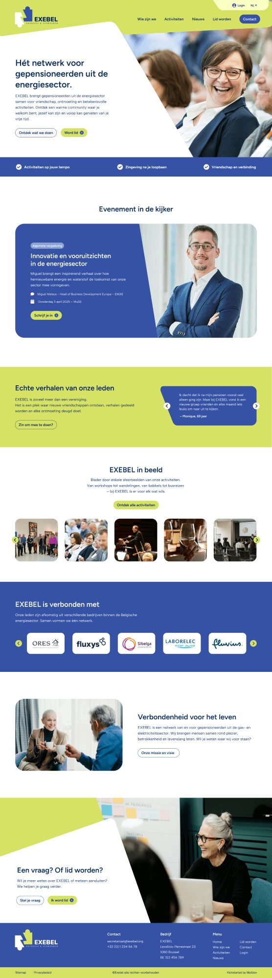 De website van Exebel