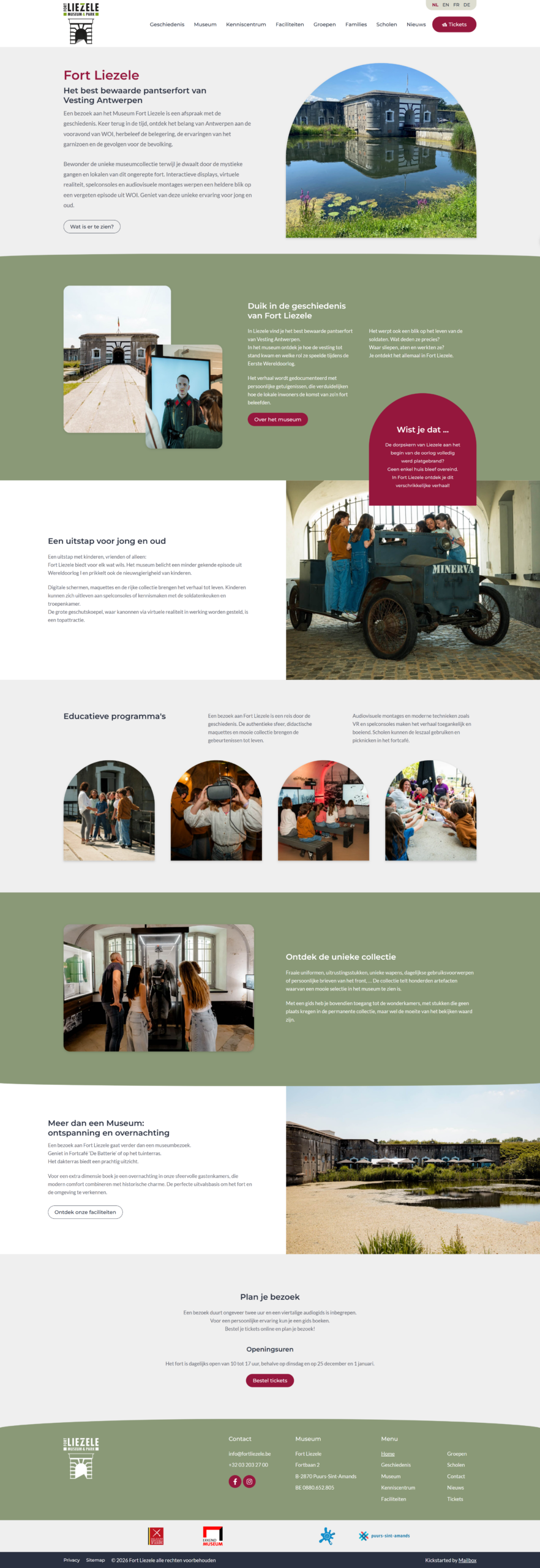 De website van Fort Liezele