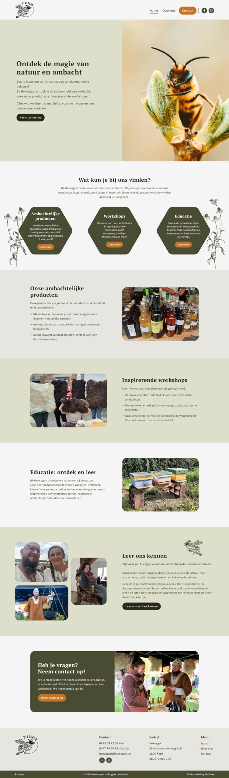 De website van Heksagon