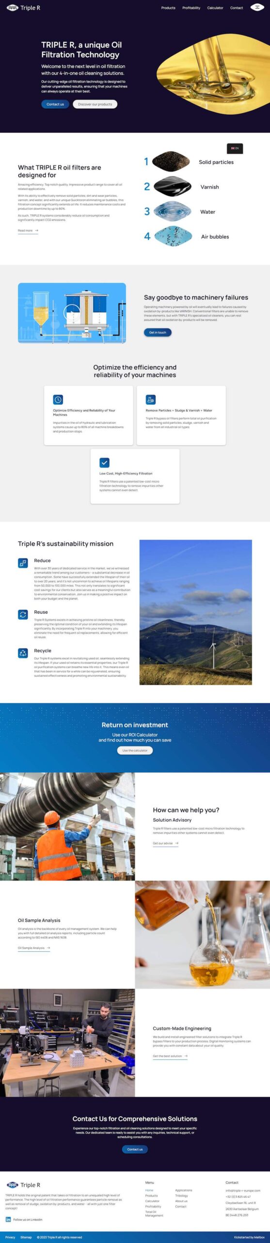 De website van Triple R Europe