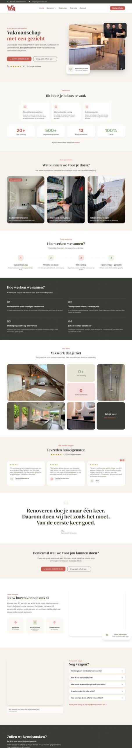 De website van WGRenovaties