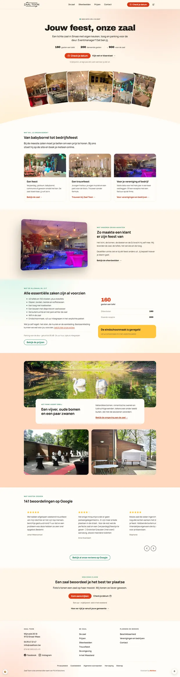 De website van Zaaltoon