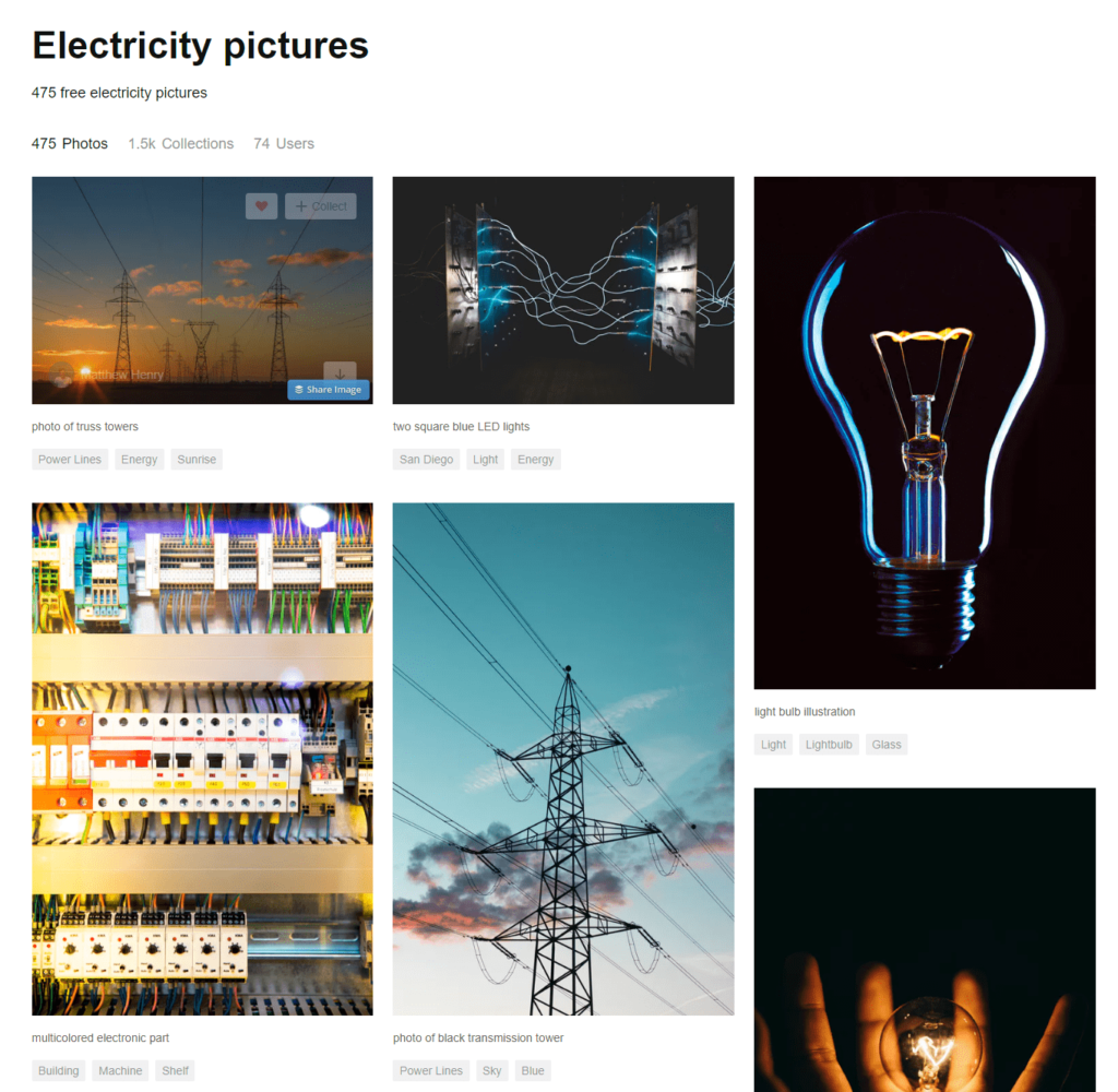 electricity 1024x1000 1 Unsplash : gratis foto's voor je website