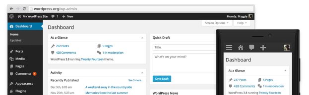 overview 1 1 wordpress 3.8 : nieuwigheden